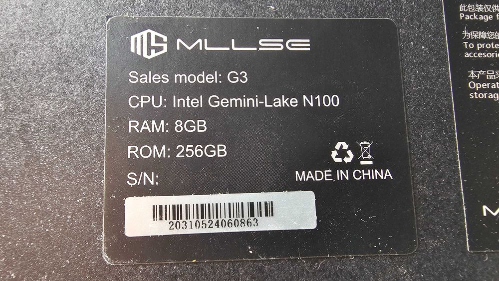 Nowy MiniPc MLLSE G3 Intel 100 8GB Ram / 256GB SSD Windows 11 - plomby