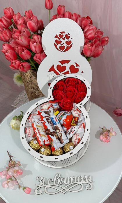 Подарок на 8 марта/ бокс со сладостями / подарок девушке/Одесса