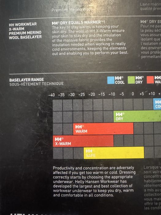 Оригінальний комплект термобілизни Helly Hansen X-Warm. Розмір 4XL