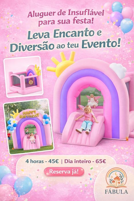 Insuflável Arco- íris aluguer