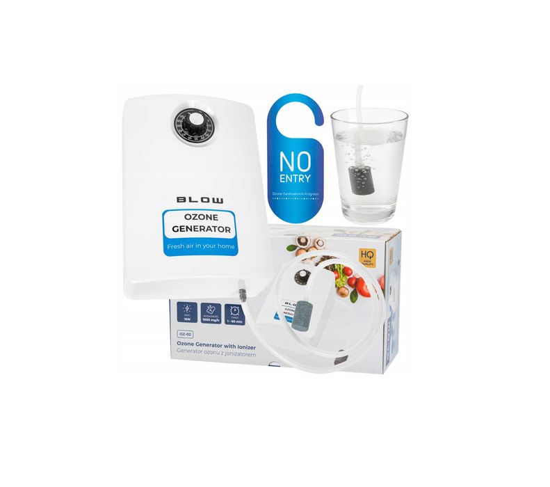 GENERATOR Ozonu Ozonator Powietrza Wody Żywności Jonizator 1000mg/h Timer 60min Do Warzyw Owoców Mięsa Lodówki Domu Biura Samochodu