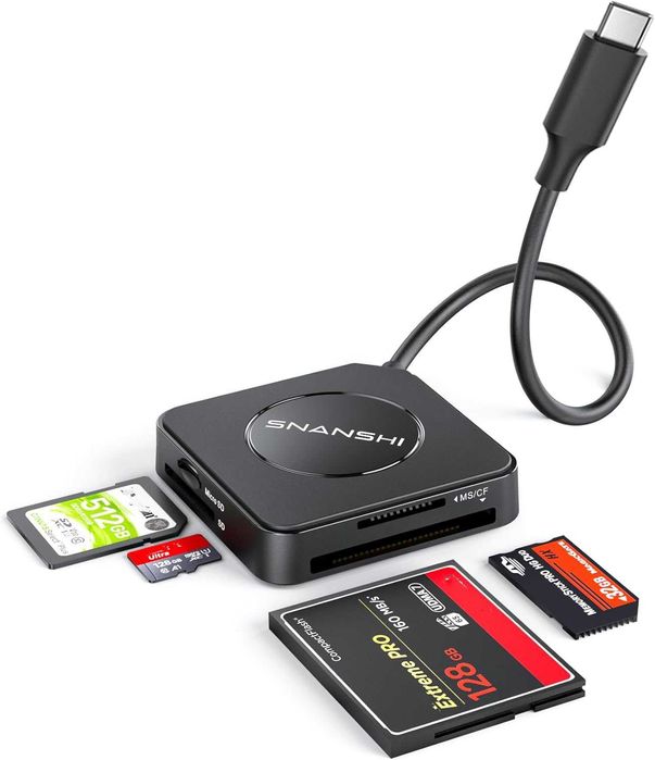 Czytnik kart pamięci USB-C / USB 3.0 – 4 w 1, Plug & Play