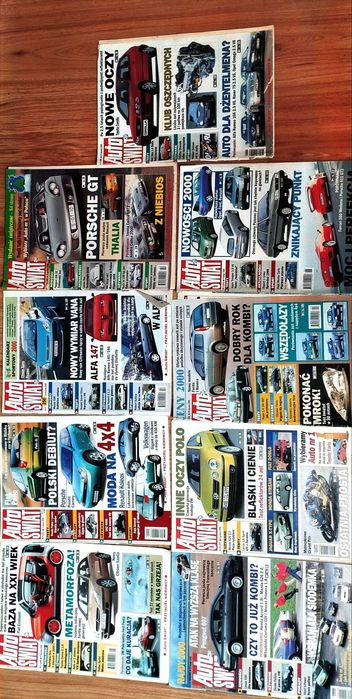 Auto Świat tygodnik 2000 rok 9 wydań gazeta czasopismo motoryzacja