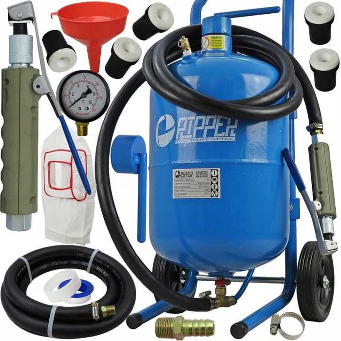 PIASKARKA SYFONOWA 19L mobilna + 3 dysze + maska