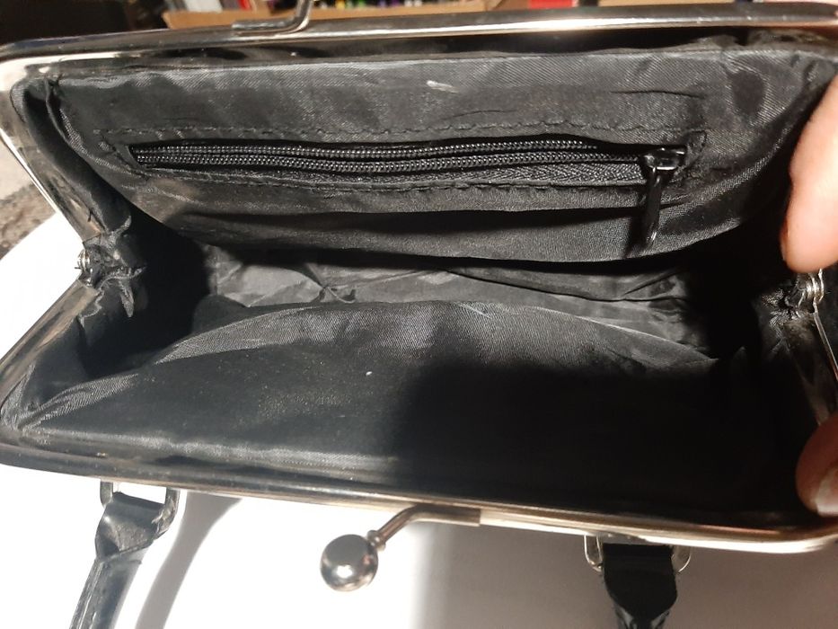 Torebka damska,  czarna, retro   ZACK