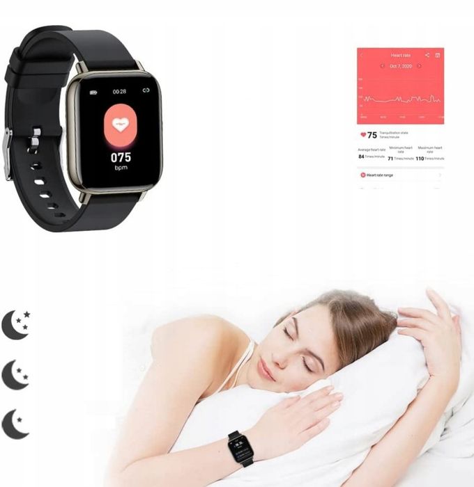 Smartwatch Motast P32 czarny krokomierz kalorie