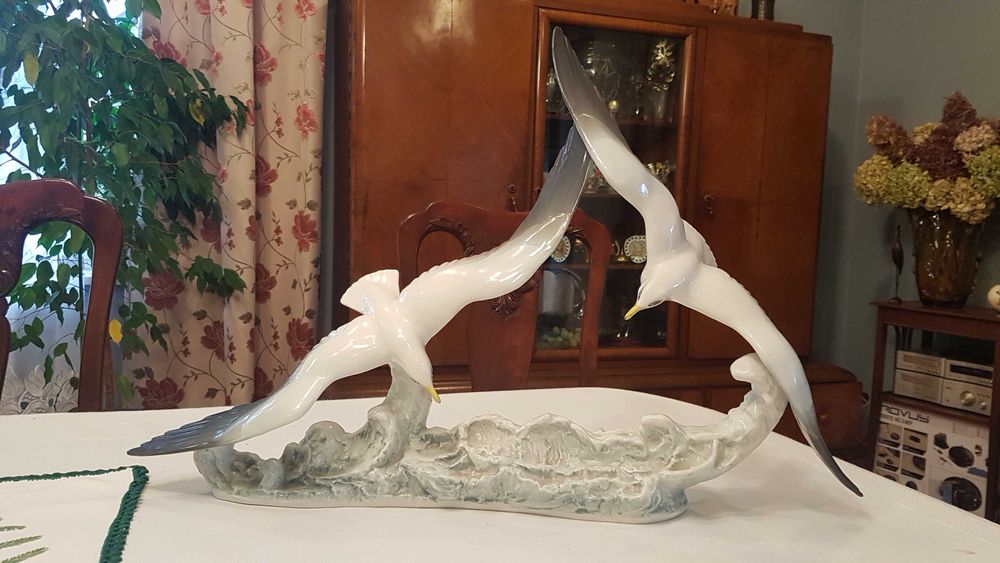 Rosenthal wielka porcelanowa figurka: Mewy w locie