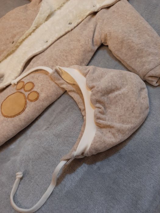 Комбінезон теплий, на виписку, розмір 62, в комплекті з шапочкою