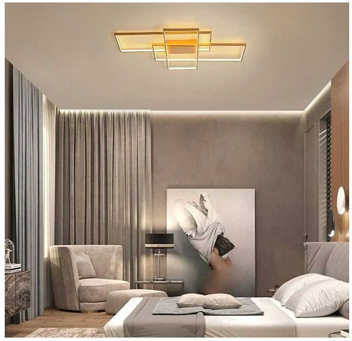 Nowoczesna lampa sufitowa ściemniana 50W kolor brązowy