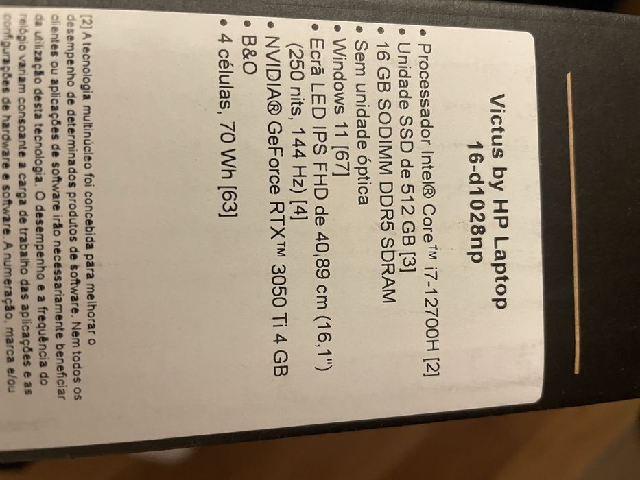 HP Victus 16 in box64740901502467120