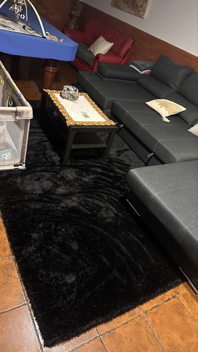Tapete Pelo Preto 300cm