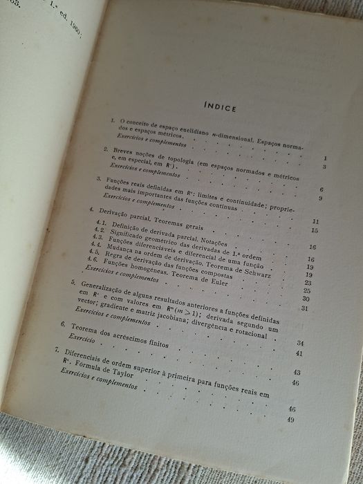 Lições de Análise Infinitesimal Cálculo Diferencial em R