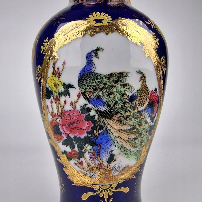 Wazon orientalny w kobalcie, Rajskie ptaki