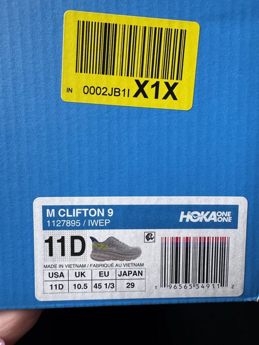 Кросівки чоловічі Hoka Clifton 9 45p