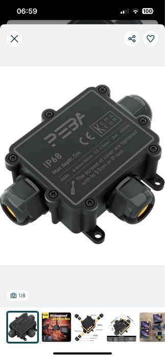 Pack 4 Caixa conexão impermeável luminárias p/ exterior estanque Peba