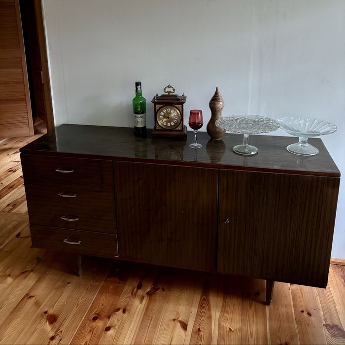 Komoda z lat PRL fornirowana , vintage , loft , design