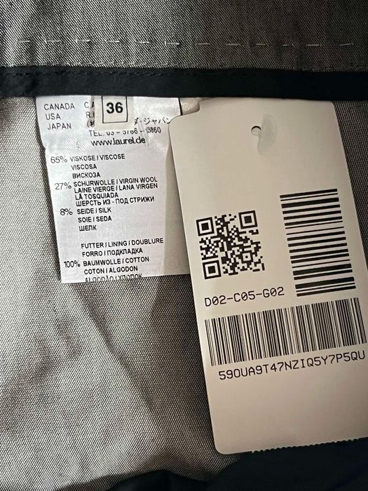 Laurèl Spodnie Męskie Wygodne Stylowe Eleganckie Szare Rozmiar 36