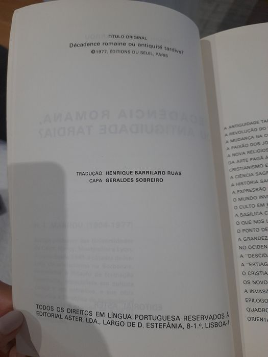 Decadência Romana ou Antiguidade Tardia? de H. I. Marrou
