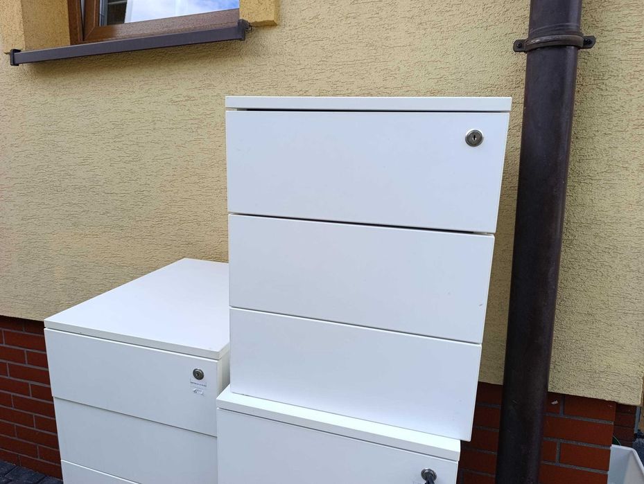 Szafka komoda szuflady kontenerek pod biurko biały
