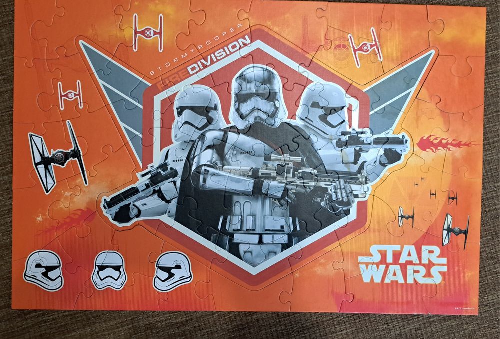 Puzle STAR WARS świecące w ciemności dwustronne 60 elementów