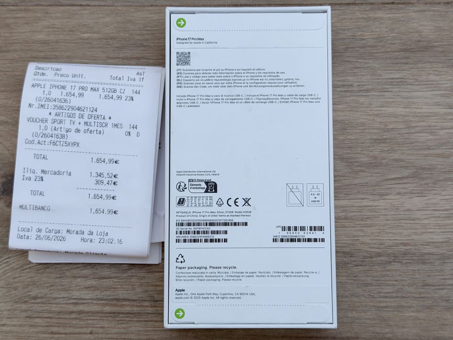 iPhone 17 Pro Max 512Gb - Novo / 3 Anos de Garantia
