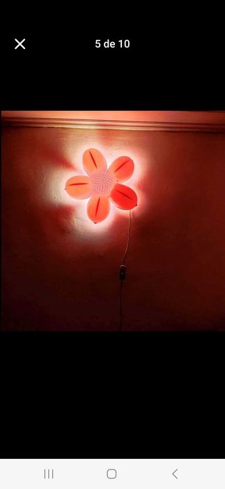 Candeeiro Flor para quarto de menina