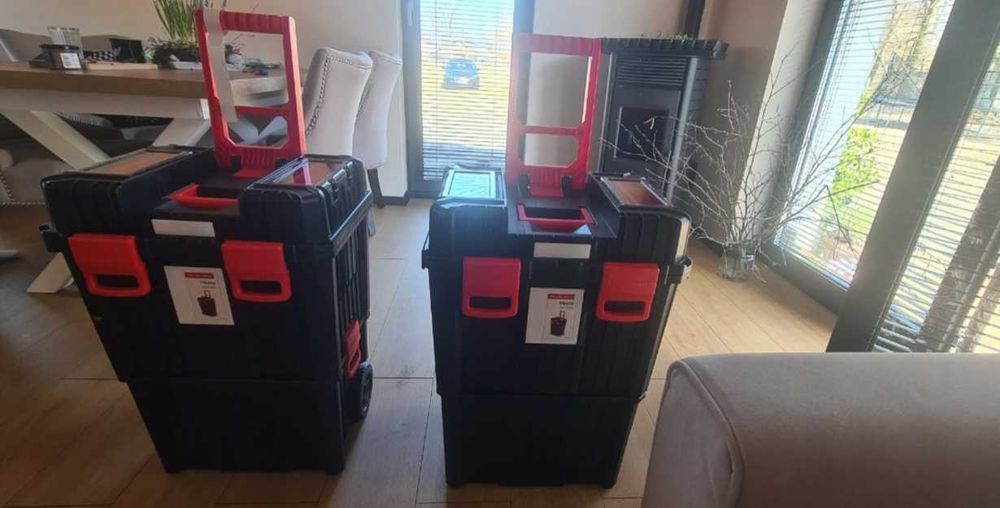 Nowa Mocna XXL 3w1 Skrzynka Narzędziowa Na Kółkach Budowa Garaż+GRATIS