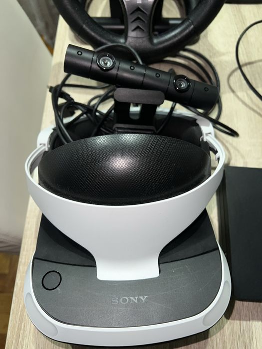 Ps4 slim + 3 jogos + óculos Vr + volante e pedais