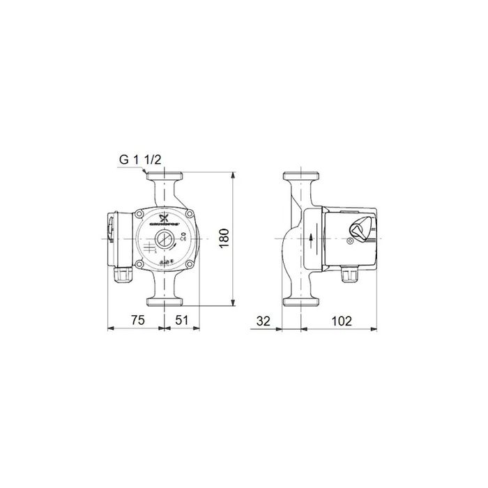 pompa c.o. grundfos lfp 25por60c 90watt  +gwarancja