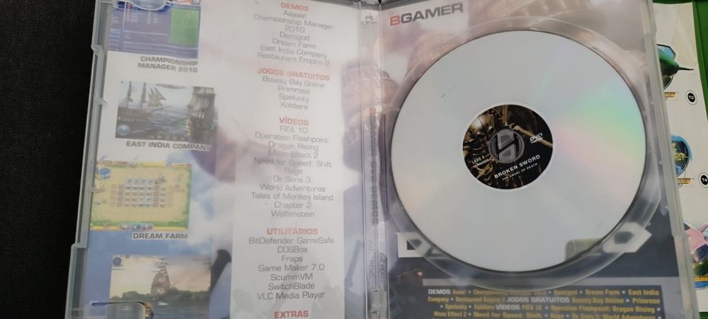 Conjunto de jogos e DVD