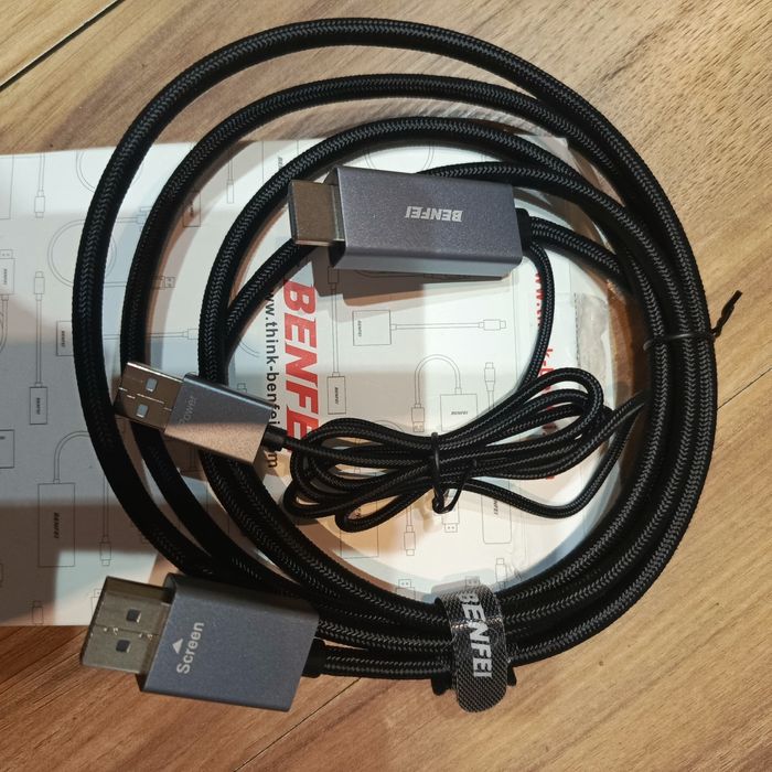 Benfei kabel HDMI do DisplayPort,6-stopniowe źródło HDMI.