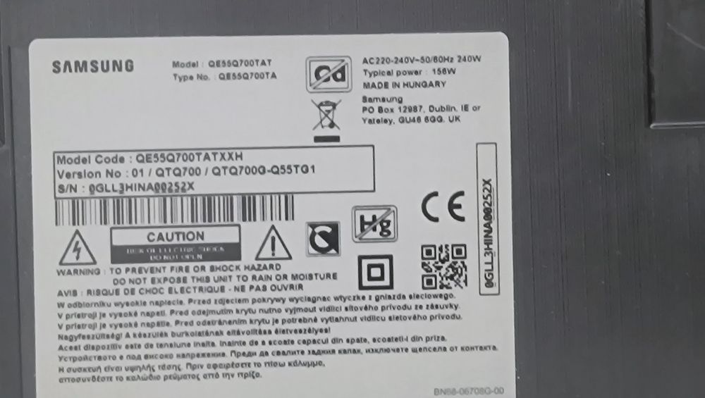 8K Qled Samsung QE55Q700T Smart WI-FI T2S2 Bluetooth HDR Dolby Atmos