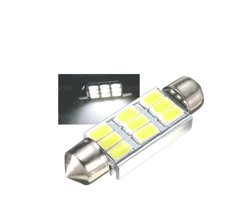 LÂMPADA LED 9 SMD CANBUS MATRICULA HABITÁCULO 41MM