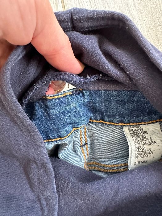 Spodnie ciazowe H&M i bluzka ciazowa sinsay