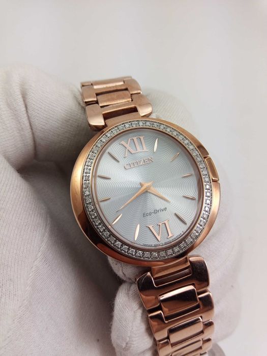 Шикарные женские часы с 52 бриллиантами Citizen EX1503-54A, сапфир, РРЦ $875