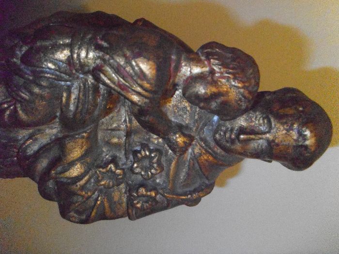 80,00 - Terra Cota - Santo Antonio com o Menino ao Colo - Antigo 43 cm