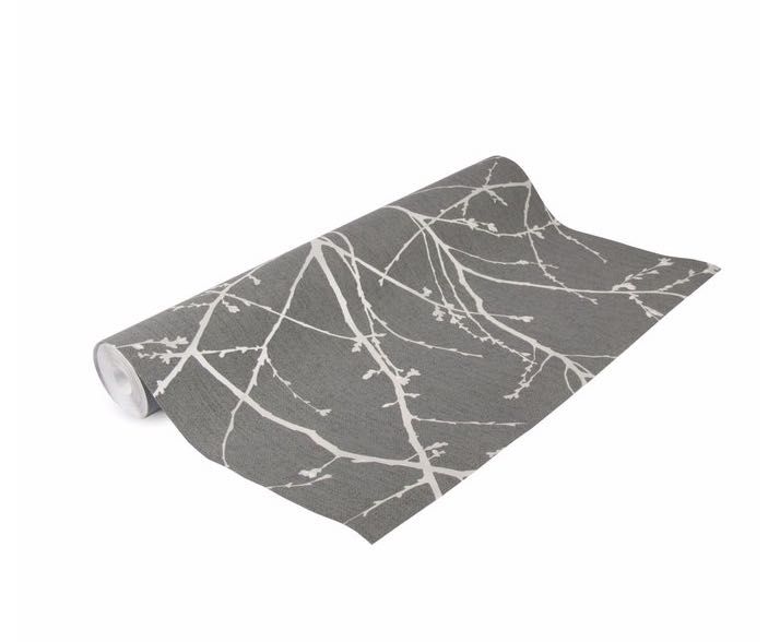 Papel de Parede Graham & Brown 33-272 Innocence Charcoal/ Cinza Escuro