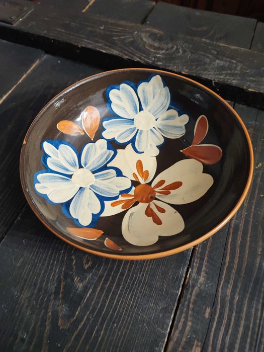 Gliniana miseczka w kwiaty Vintage