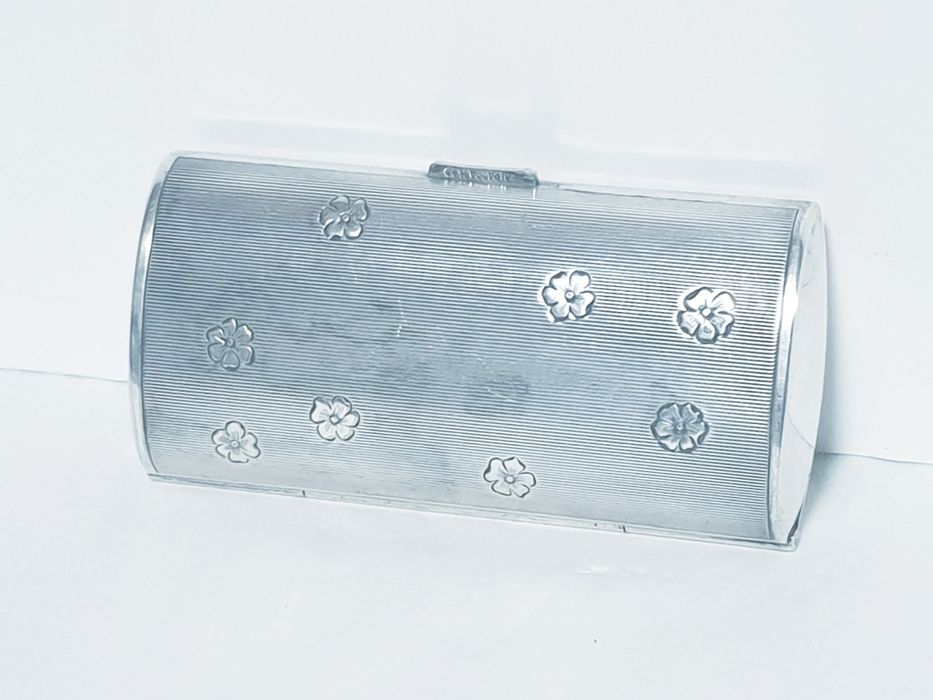 Lindissima antiga caixa prata marcada Alpacca Hoka