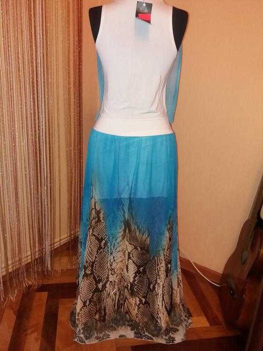 Нарядное платье в пол от medini! состояние нового! р. l