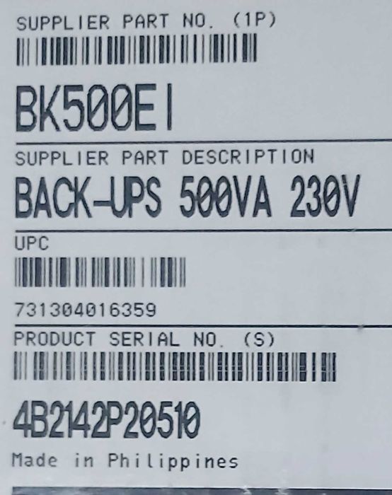 Безперебійник Бесперебойник новий ДБЖ Back-UPS CS 500 APC(BK500EI)