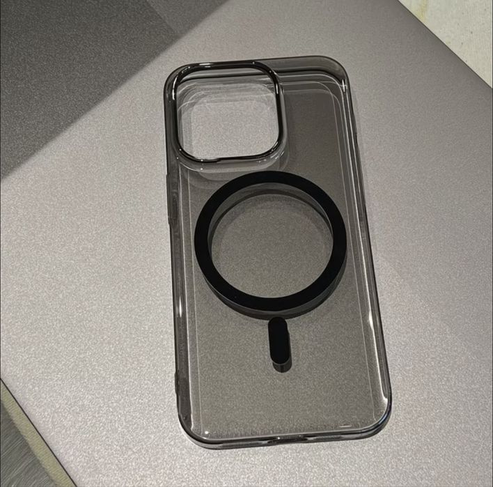 Полупрозрачный силиконовый чехол iPhone / Напівпрозорий силіконовий чохол Айфон Magsafe
