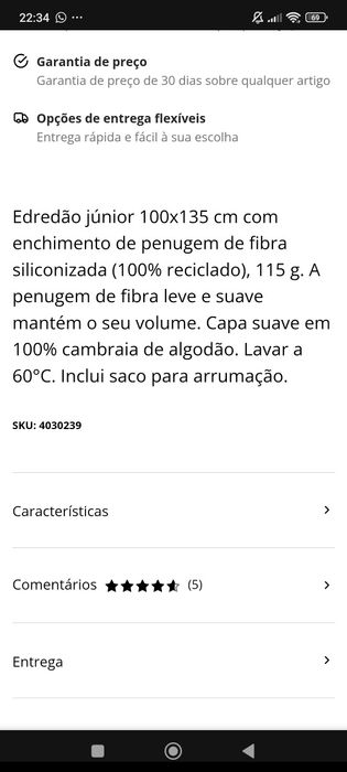 Edredão criança 100x135