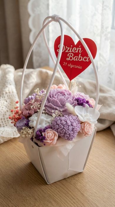 Dzień Babci i Dziadka Flowerboxy mydlane