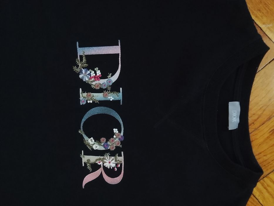 Dior Floral Embroidery T-Shirt
