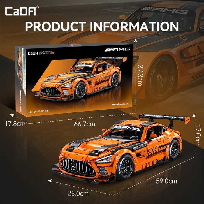 Передзамовлення‼️Конструктор Cada Mercedes-AMG GT3, 5466 деталей
