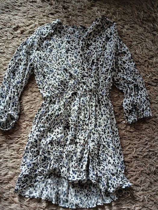 Sukienka zara m bialo- czarna