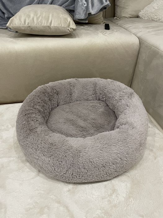 Лежанка для кота собаки подушка кругла ліжко кругулька