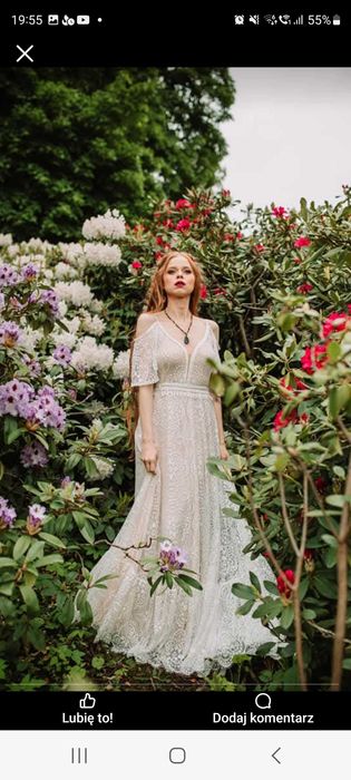 Suknia ślubna inspirowana naturą z salonu Wedding Room Justyna Jeszke z Gdyni