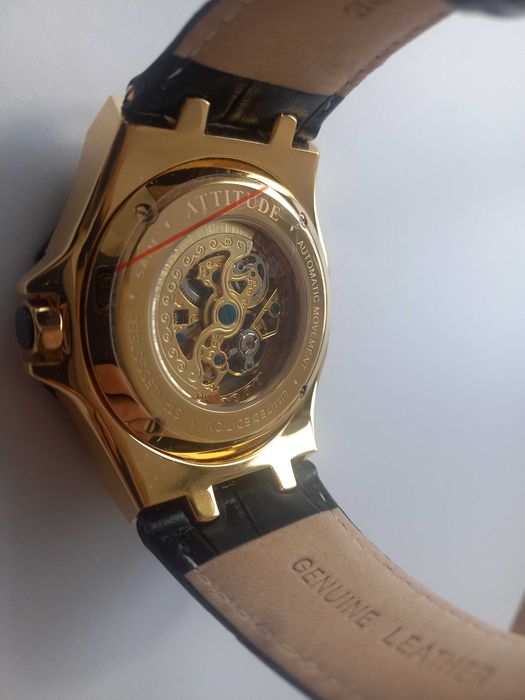 Чоловічий годинник Attitude Lanscotte позолота типSkeleton Cуперціна!!